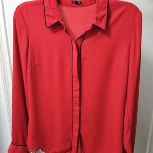 Express Vibrant Red Blouse
